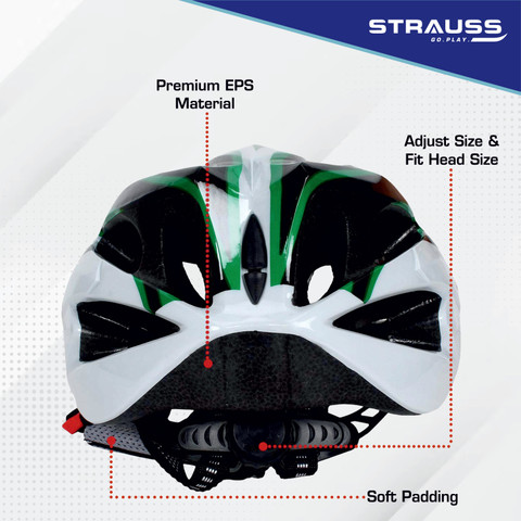 Strauss Adjustable Cycle Helmet Bicycle Helmet For Boys Adults Cycling  Helmet
