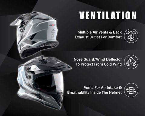 A♡ Axor X-Cross Flagstaff Motorbike Helmet - Buy Axor X-Cross
