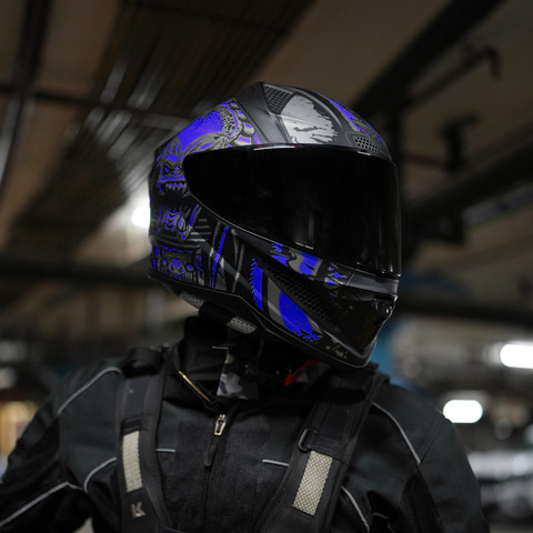 Steelbird SBH-25 Predator ISI Certified Full Face Graphic Helmet