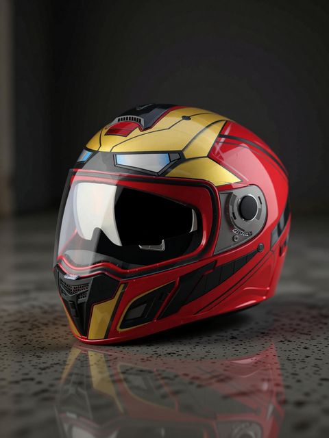 avengers helmet for bike Zap Dual Visor Marvel Iron Man  Vega Helmets tech armor Avengers Superheroes Helmet
