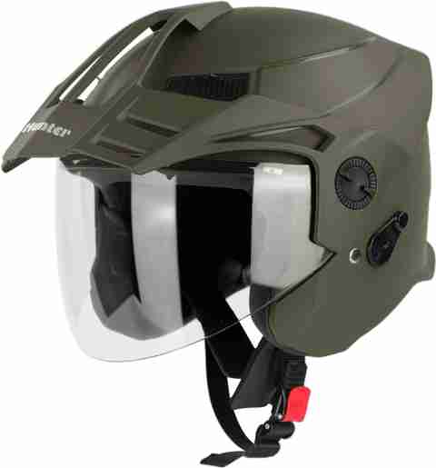 Steelbird SBH-23 Hunter ISI Certified Open Face Helmet Motorbike