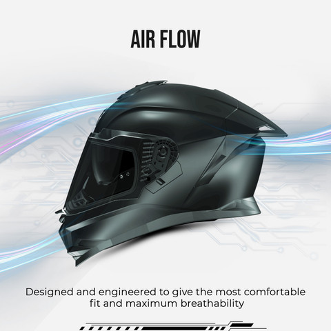 Steelbird SBH-57 Fighter ISI and DOT Certified Full Face Helmet - Main Image