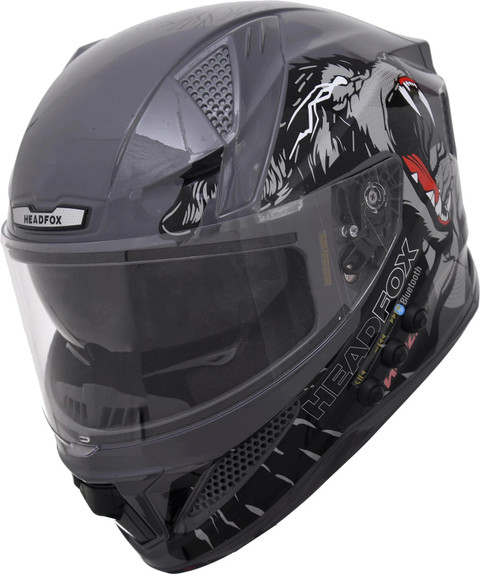 HEADFOX Wolf AI Bluetooth Smart Helmet for Men & Women, LED