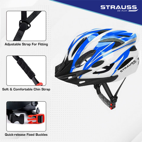 Strauss Adjustable Cycling Helmet Cycle Helmet Bicycle Helmet For Boys  Adults Cycling Helmet