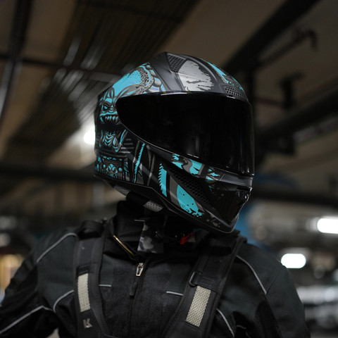 Steelbird SBH-25 Predator ISI Certified Full Face Graphic Helmet