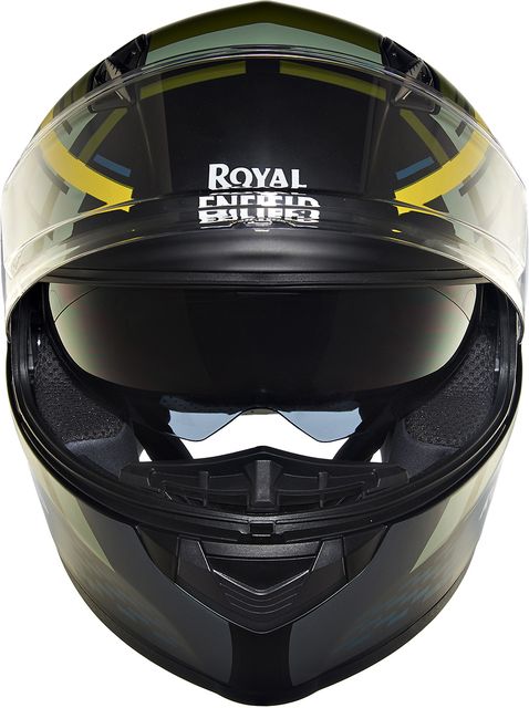ROYAL ENFIELD LWING F/F HELMET ARRAY OLIVE (L)60 CM Motorbike Helmet ...