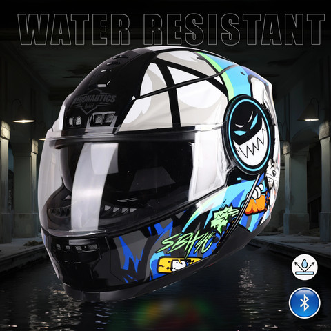 Steelbird Crazy Doe Bluetooth Full Face ISI Certified Helmet for