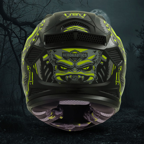 Steelbird SBH-25 Predator ISI Certified Full Face Graphic Helmet