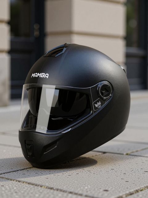 black mamba motorcycle helmet Steelbird SBH-34 ISI Certified Full Face for Men and Wome  Shop On Steelbird "Meet the Glossy Black Mamba