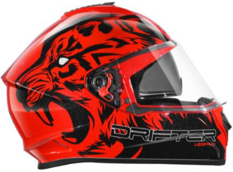 STUDDS Drifter D2 Full Face Helmet with Clear Visor (Matt Red N9