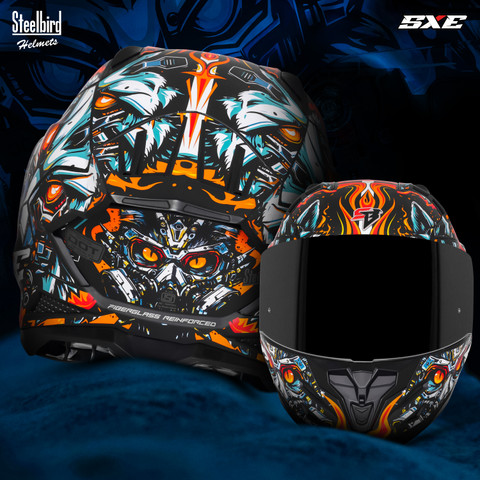 Steelbird SBH 61 SXE X1 ISI and Dot Certified Full Face Graphic