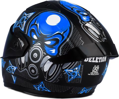 FOROLY Wonder Full Face Spoiler ABS Material with Rainbow visor Motorbike Helmet (Blue) - Image 6