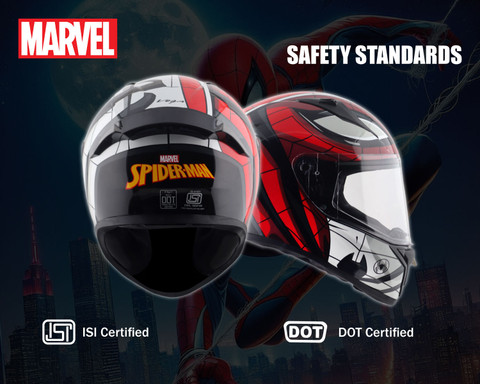 VEGA Bolt Marvel Spiderman Motorbike Helmet