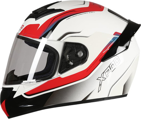 J*T様 RED ホワイト スノーボードヘルメット TVS Racing XPOD Aerodynamic Motorbike Helmet - Buy TVS Racing XPOD