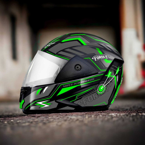 Agx D2 Rado with Anti UV Pc Visor ABS Material Unisex Motorbike