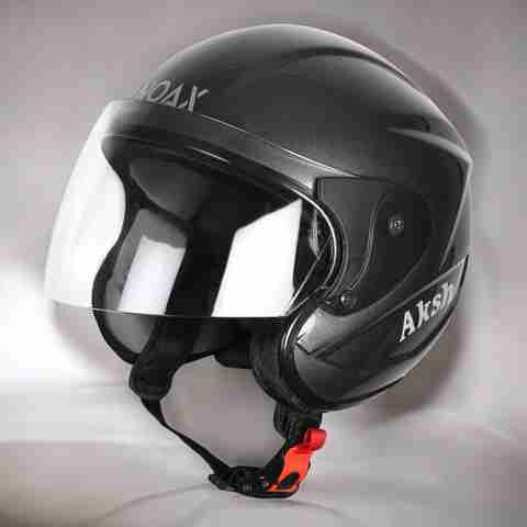 NOAX unisex full face good hard quality helm-251 Motorbike Helmet (Black) - Image 5