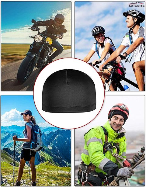 Skull Cap Helmet Cooling Motorcycle Helmet Liner Just Rider Black