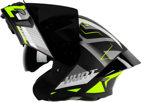 Steelbird SBA-20 Hunt ISI Certified Flip-Up Graphic Helmet for Men with  Inner Sun Shield Motorbike Helmet