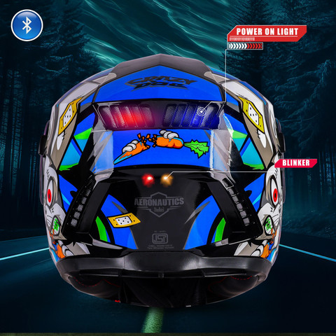 鬼レア！2LP Vast Aire & Dj Mighty mi Steelbird Crazy Doe Bluetooth Full Face ISI Certified Helmet for