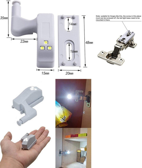 LED Cabinet Hinge Lights - Wireless Closet Lighting LED Cabinet Hinge Lights - Wireless Closet Lighting