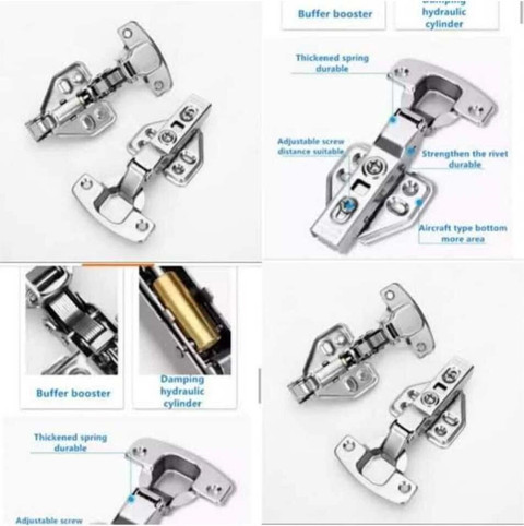 Jinyuanchao 1-Inch Self-Closing Door Hinges (6-Pack) – Torque Control, 320° Rotation, For Cabinets & Small Doors