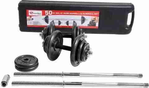 Powermax Fitness 50 kg Adjustable Steel Dumbbells Weight Set with