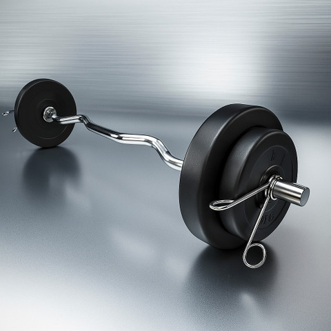 RANROX 40 kg PVC weight with 3ft Curl Rod and Accessories Home Gym