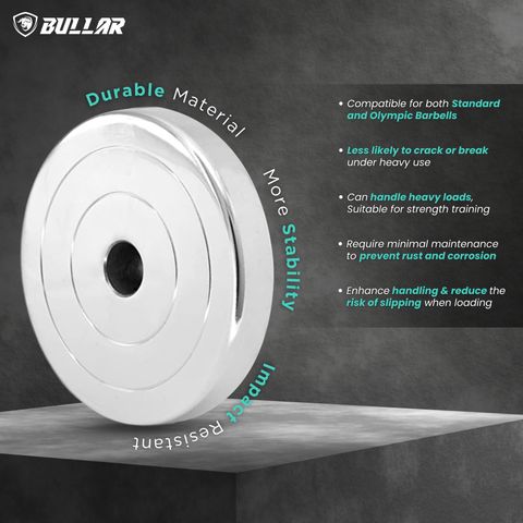 BULLAR 70 kg Steel Home Gym Set 3ft+5ft(28MM)+starnut Dumbbell rods with Workout Accessories Home Gym Combo - Image 6