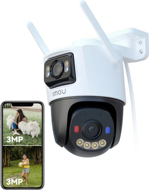 IMOU 3MP+3MP Dual Lens Outdoor CCTV, Pan-Tilt Wi-Fi Camera,AI
