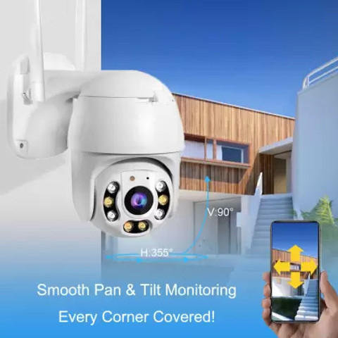 SNARIOVSN 1080p wifi PTZ 2-way Audio Night Vision Alarm Motion Alert SD  card support Security Camera