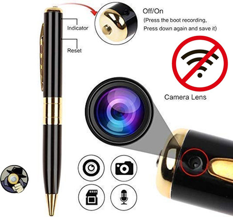 First Dot Pen shape Camera Mini Spy Hidden BPR6 720p Video Audio - Main Image