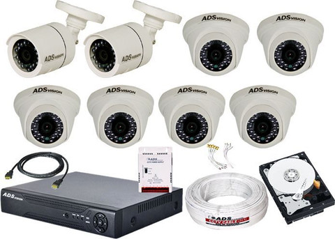 ADS VISION HD DOME BULLET CP PLUS Cctv Camera COMBO Set With