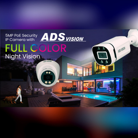 ADS VISION IP 5MP Full HD COLOUR VIEW NIGHT VISION DOME WITH AUDIO