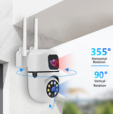 AVOIHS Smart CCTV WIFI 1080p Dual Lens Camera Baby Monitor TwoWay Audio  Night Vision Security Camera