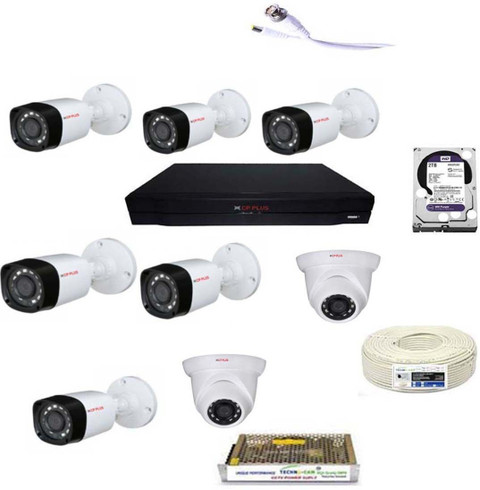 CP PLUS Full HD 5MP Cameras KIT 8CH HD DVR+ Bullet Cameras+ dome camera  +1TB HDD Security Camera - Main Image