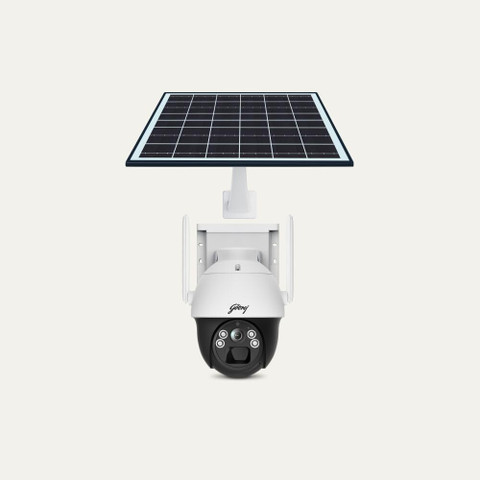 Godrej Eve Pro Pan/Tilt Smart Solar Powered Camera MP, 7W Solar