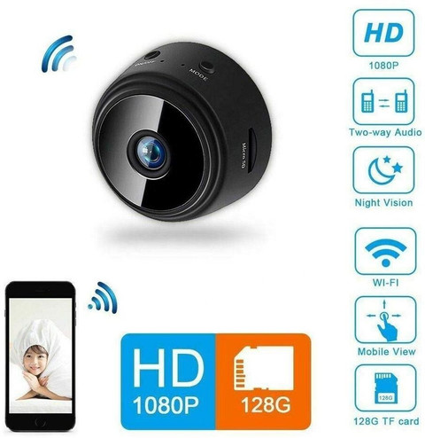 Bzrqx WiFi Full HD Nanny Pet Office Sports Surveillance IR Night