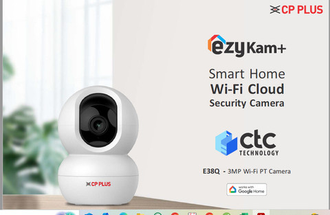 Pan Tilt Ezykam Wifi Camera CP PLUS E38-Q WIFI 3MP 2K INDOOR