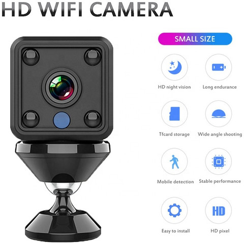 Bzrqx 1080p HD Mini WiFi Hidden Camera Live on Mobile App Supports 64GB  Indoor Outdoor Spy Camera