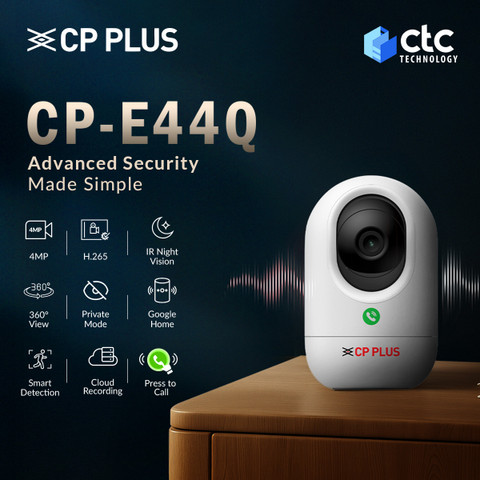 CP PLUS CP-E44Q 4MP Quad HD Smart WiFi Camera with 360 Pan Tilt