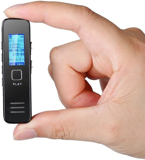SPYTECTIFY Mini Digital Voice Recorder, Built in Speaker, Professional  Audio Recorder Security Camera