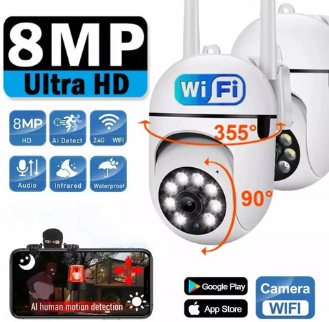 SIOVS CCTV WiFi 1080p Wireless PTZ Camera 24hour recording Night Vision  TwoWay Audio Security Camera