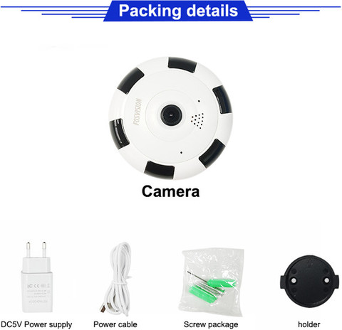 Inext Home CCTV Surveillance Security Panoramic Wireless WIFI IP Camera 360  Degree Security Camera