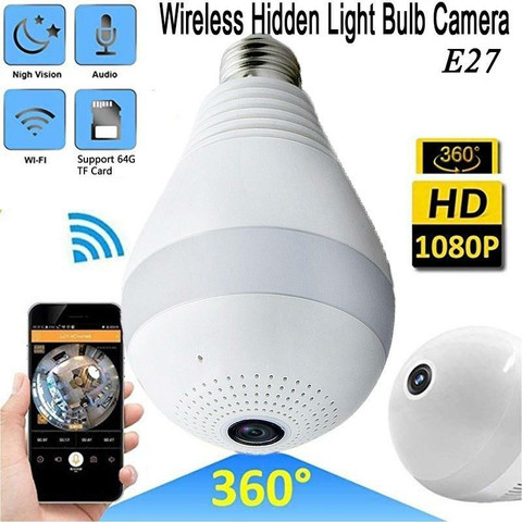 IBS Bulb WiFi Camera Indoor CCTV Smart Home Office 960p HD Night