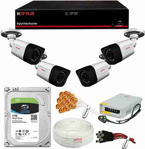CP PLUS Channel CCTV DVR With Camera Full Set (CP Plus