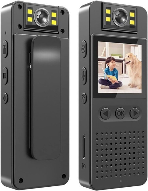 FEERO Mini Body Camera Video Recorder, Digital Display Voice