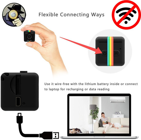 Qaz 720p Hidden Sq11 Secret Camera for Home Sports and Action Camera  Without Wifi Security Camera