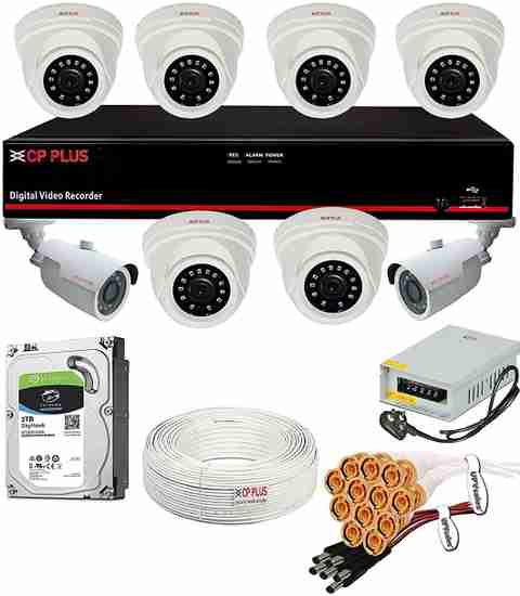CP PLUS Astra Camera CCTV Combo Set with HDD, Cable, Powersupply,  Pins Full Set Security Camera