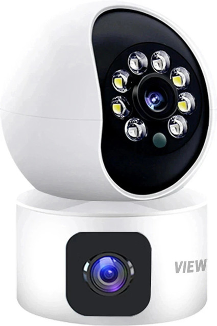 Viewvision AT-610 Full HD 3MP Dual View (360°) Pan/Tilt Wi-Fi Way Talk  Night Vision Home Security Camera
