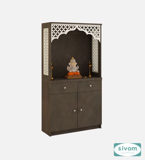 SIVOM Prime Home Temple/Pooja Unit/Home Mandir/ Engineered Wood Home Temple (Height: 148, Knock Down) - Image 6